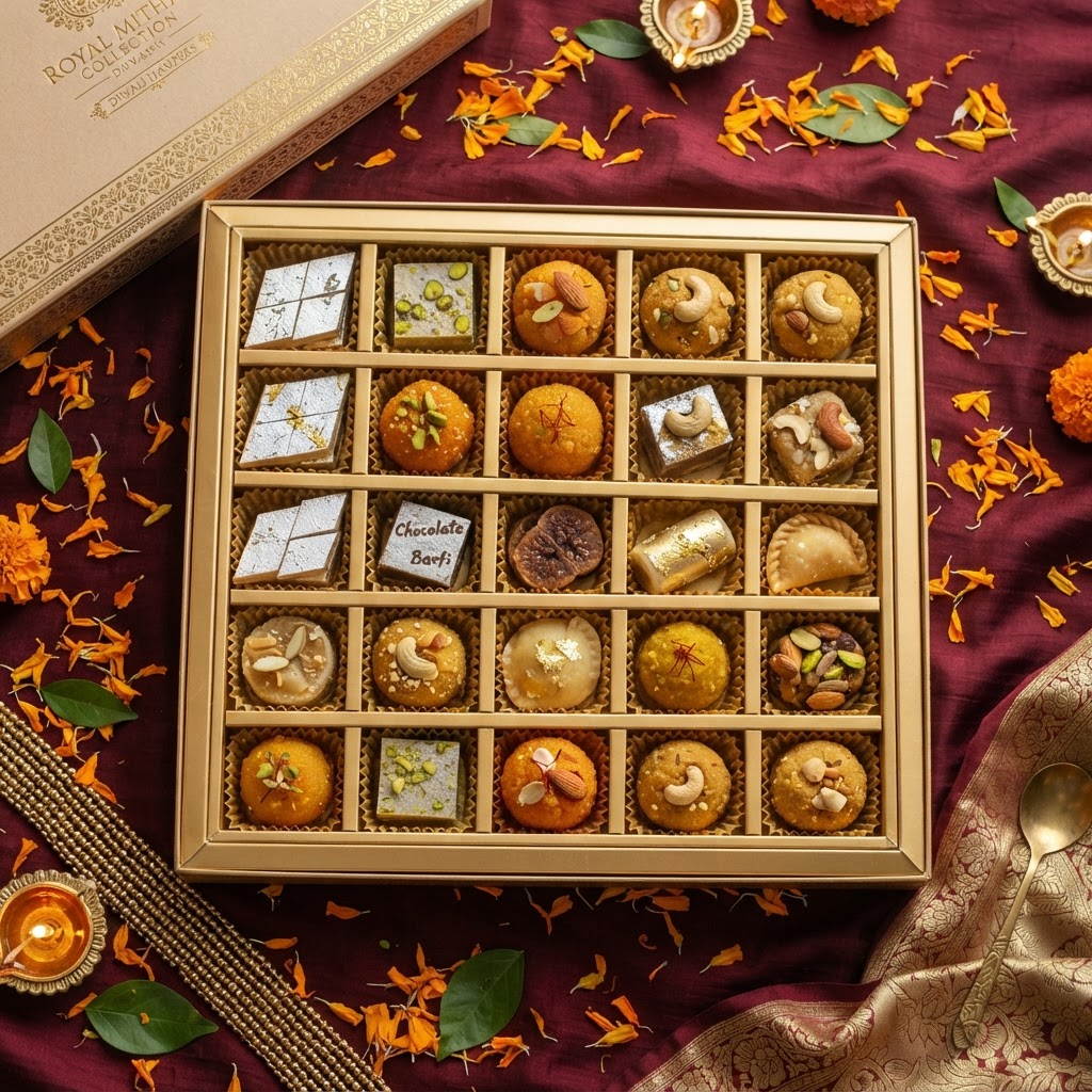 Premium assorted sweet gift box from Chappan Bhog Sweets