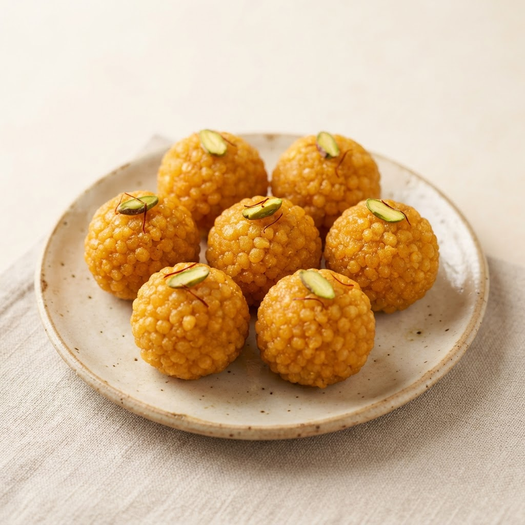 Motichur Laddu at Chappan Bhog Sweets
